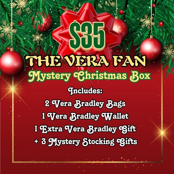 NOW Thru 12/20 Vera Bradley Christmas Mystery Box! While Supplies Last! - Picture 1 of 9